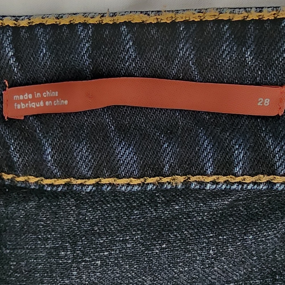 Pilcro Jeans Sz 28 Dark Wash Bootcut Floral Embroidered Pockets Denim - Picture 4 of 7